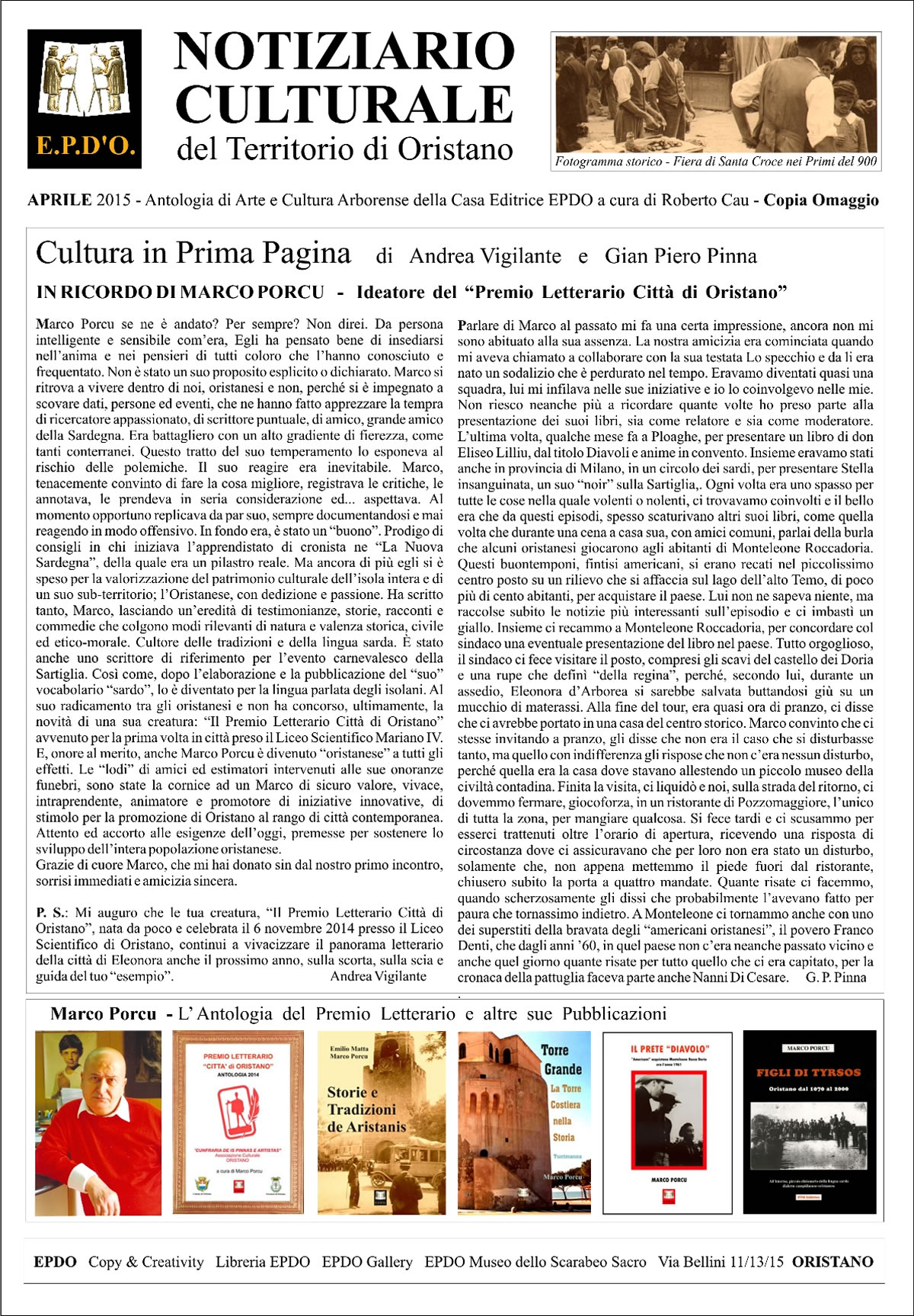 Notiziario Culturale EPDO - Oristano